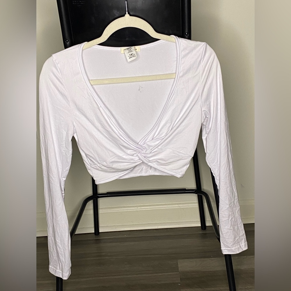 White Crop Top, Medium